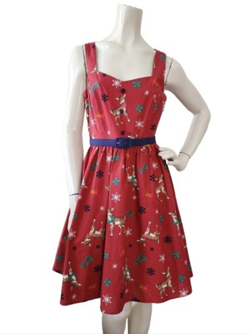 Modcloth Christmas Dress Sleeveless Size S